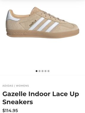 adidas Women's Beige Gazelle Fashion Sneakers